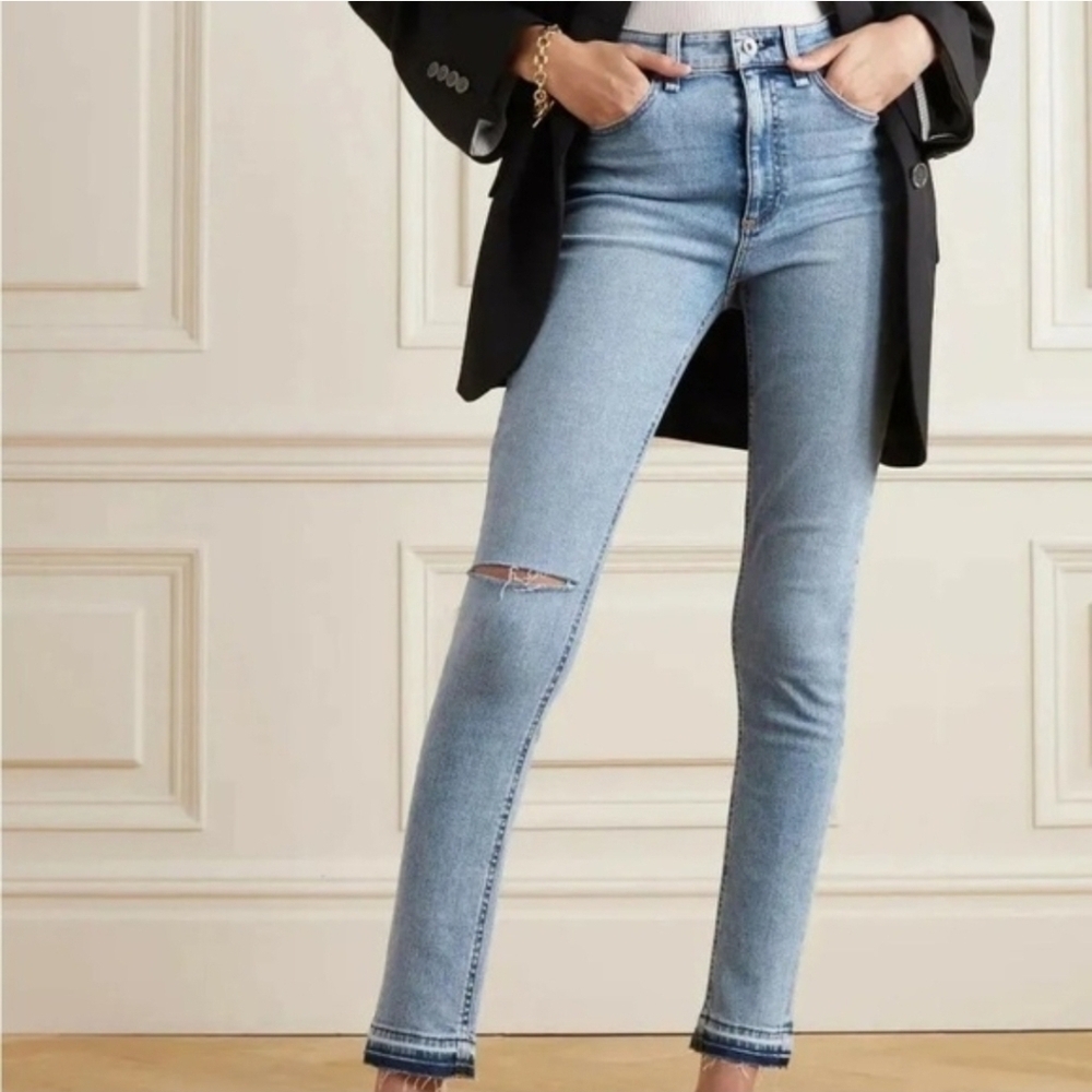 Rag&Bone Jean Nina High Rise Stretch Skinny Montrose Denim Jeans Size 27